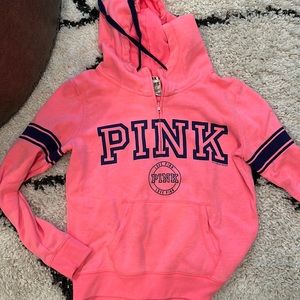 Pink quarter zip